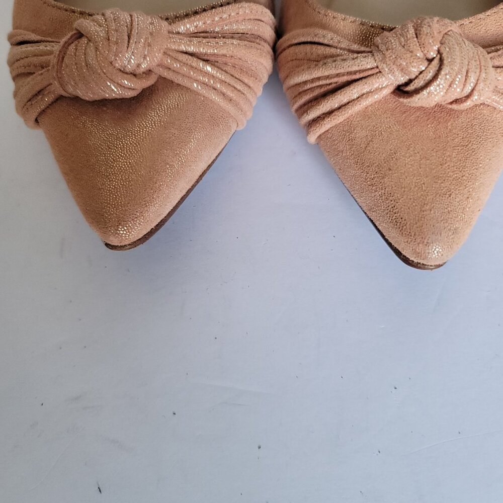 Loeffler Randall Willow Pointed Toe Knot Detail Elegant Flat Sandals. Size 9.5B - Picture 2 of 10